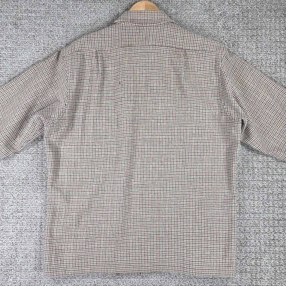 Vintage 60s Pendleton Board Shirt Wool Houndstooth Flannel Button Up Men's Large - Picture 5 of 14